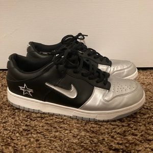 Nike SB Dunk Low Supreme Jewel Swoosh Silver